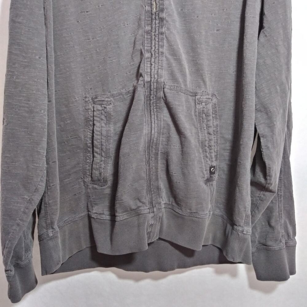 Vintage Y2k Converse All Star Slub Cotton Full Zip Hoodie Grey Size L - Picture 3 of 10